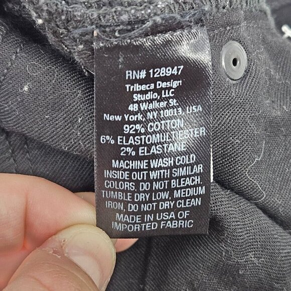 Nili Lotan Skinny Jean Black Frayed Hem Women’s Size 28 Classic Denim Minimalist - Picture 6 of 10